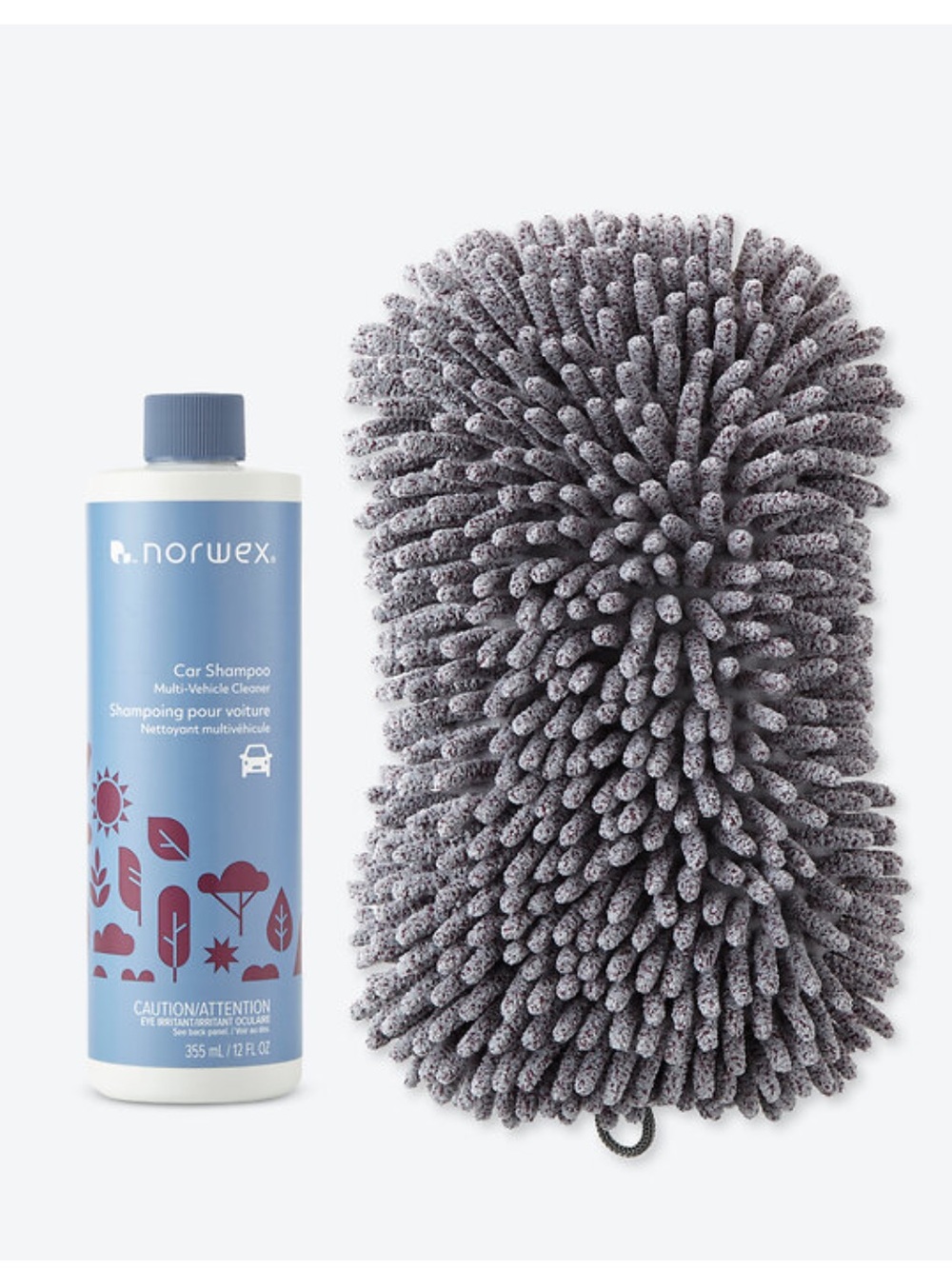 Norwex Car Cleaning Set Shampoo and Sponge NWT